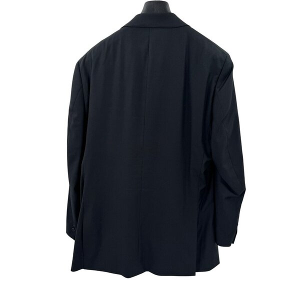 Paul Betenly Mens Black Two Button Wool Suit Jacket Blazer 100% Wool Size 46L - Picture 3 of 16
